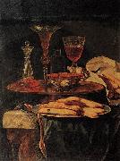 Christian Berentz Crystal Glasses and Sponge Cakes painting